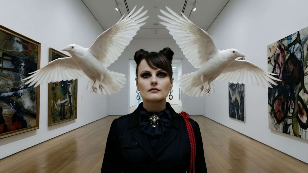 Woman + Albino Crow